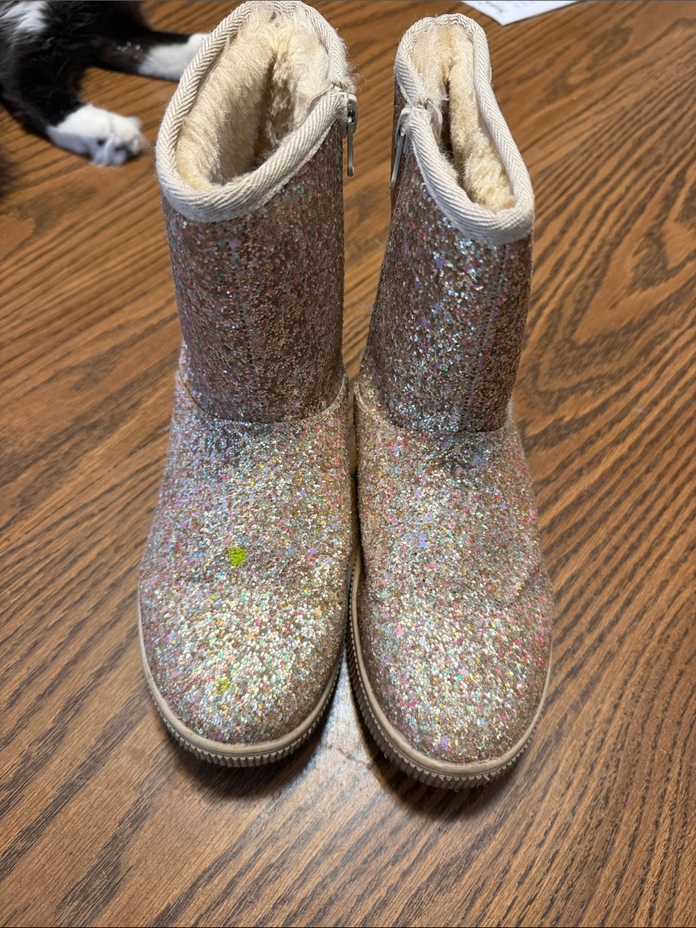 Cat & Jack Girls Glitter Boots - Multi Pink Sparkle